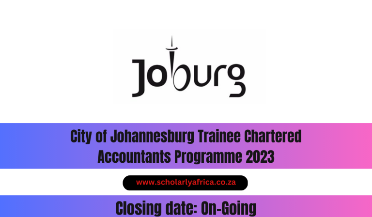 City of Johannesburg Trainee Chartered Accountants Programme 2023