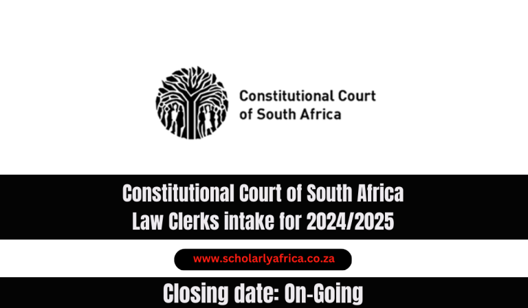 Constitutional Court of South Africa Law Clerks intake for 2024/2025