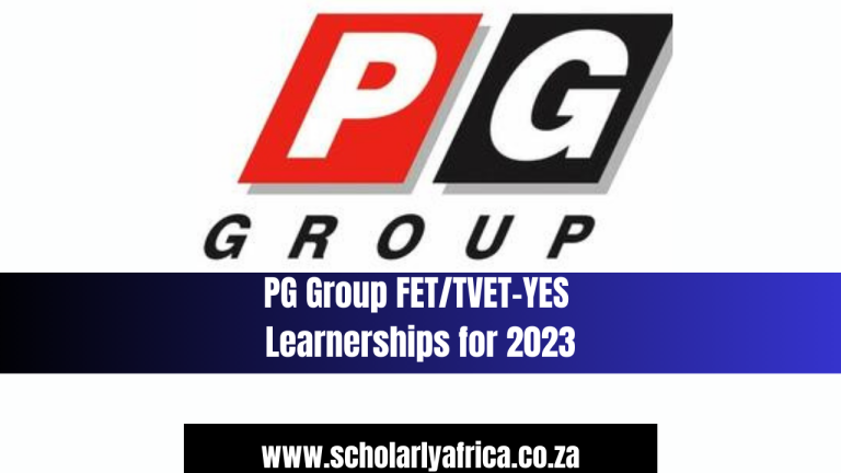 PG Group FET/TVET-YES Learnerships for 2023