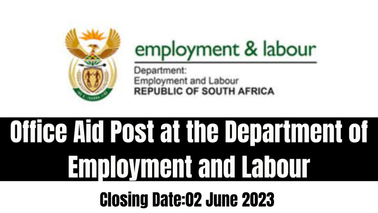 Office Aid Post at the Department of Employment and Labour