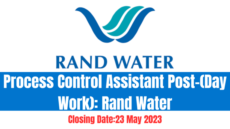 Process Control Assistant Post-(Day Work): Rand Water