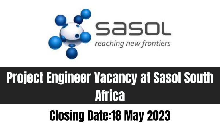 Project Engineer Vacancy at Sasol South Africa