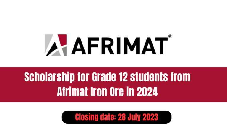 Scholarship for Grade 12 students from Afrimat Iron Ore in 2024