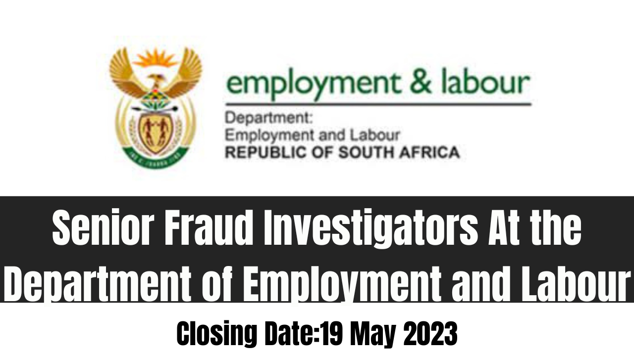 Senior Fraud Investigators At the Department of Employment and Labour