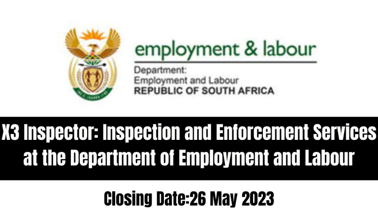 X3 Inspector: Inspection and Enforcement Services at the Department of Employment and Labour