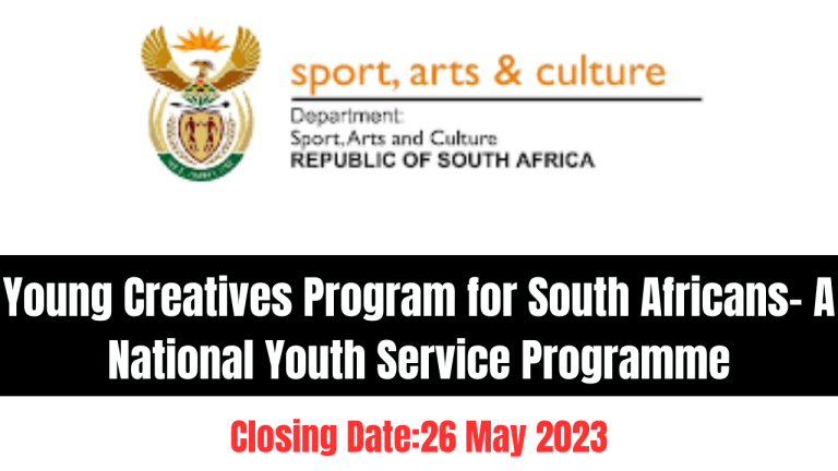 Young Creatives Program for South Africans- A National Youth Service Programme