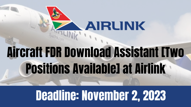 Aircraft FDR Download Assistant [Two Positions Available] at Airlink