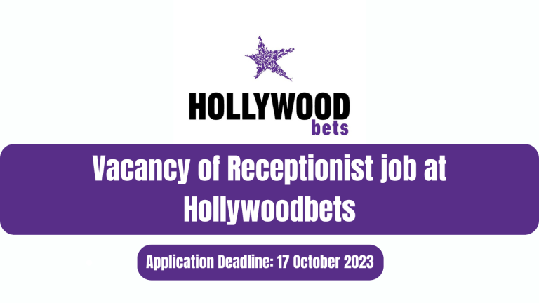 Vacancy of Receptionist job at Hollywoodbets
