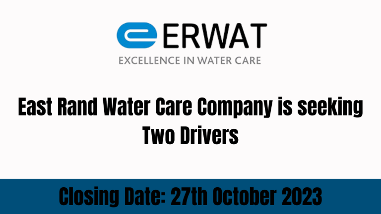 East Rand Water Care Company is seeking Two Drivers