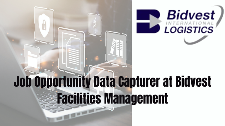Job Opportunity Data Capturer at Bidvest Facilities Management