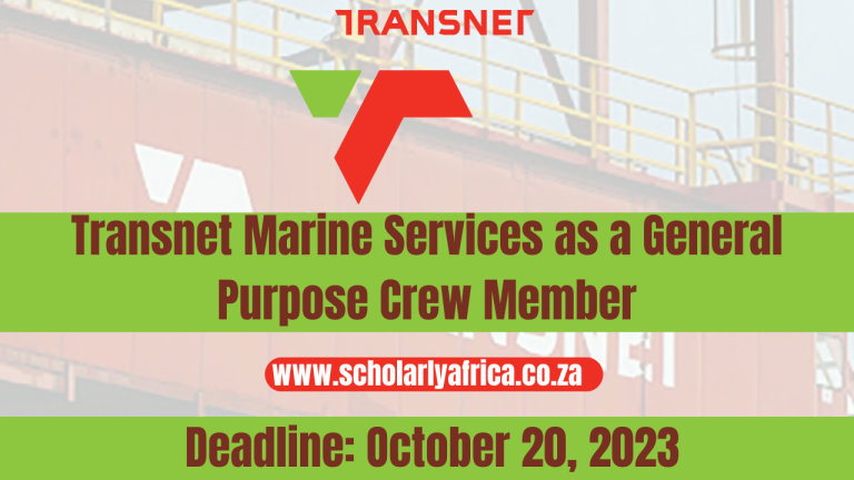 Join Transnet Marine Services as a General Purpose Crew Member