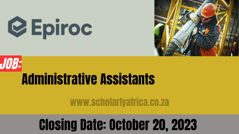 Vacancy of Administrative Assistants at Epiroc South Africa