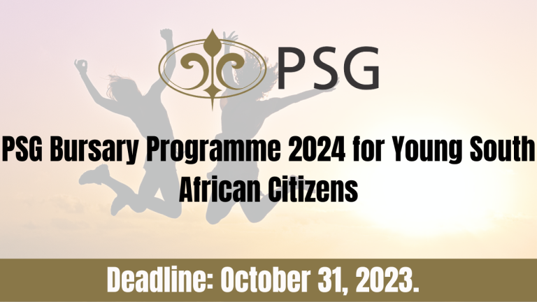 PSG Bursary Programme 2024 for Young South African Citizens