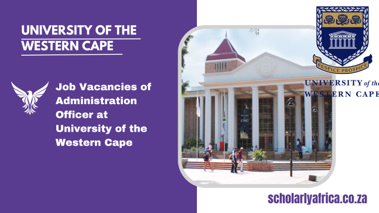 Job Vacancies of Administration Officer at University of the Western Cape
