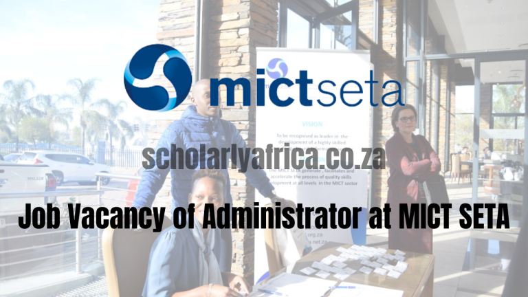 Job Vacancy of Administrator at MICT SETA