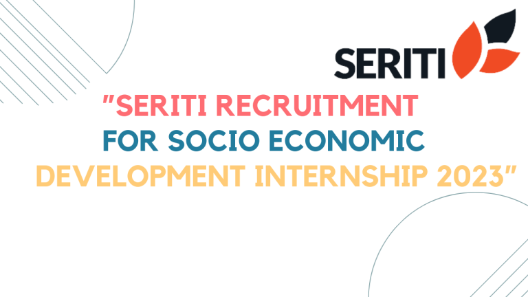 Seriti Recruitment for Socio Economic Development Internship 2023